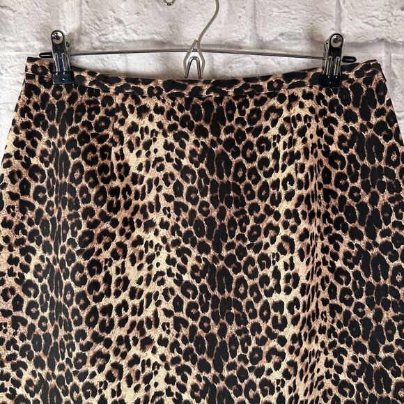 Vintage David Paul NY Leopard Print Above The Knee Pencil Skirt Size 10 Y2K 90's - Picture 6 of 9